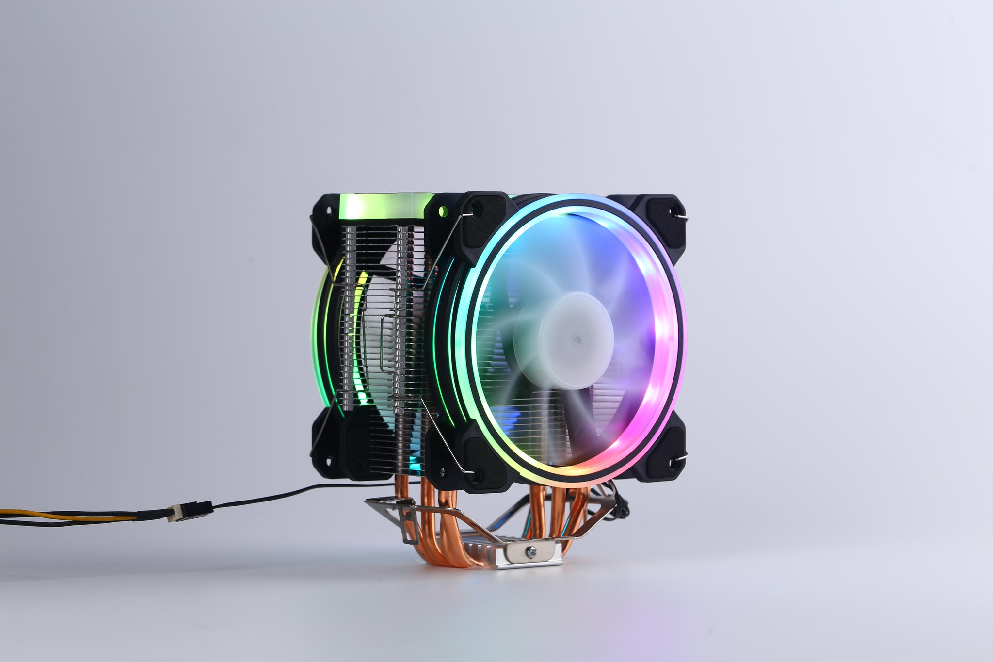 Zoko Ice-5 2x12cm Auto Rainbow Fanlı Rgb Led Board Kule Cpu Fan