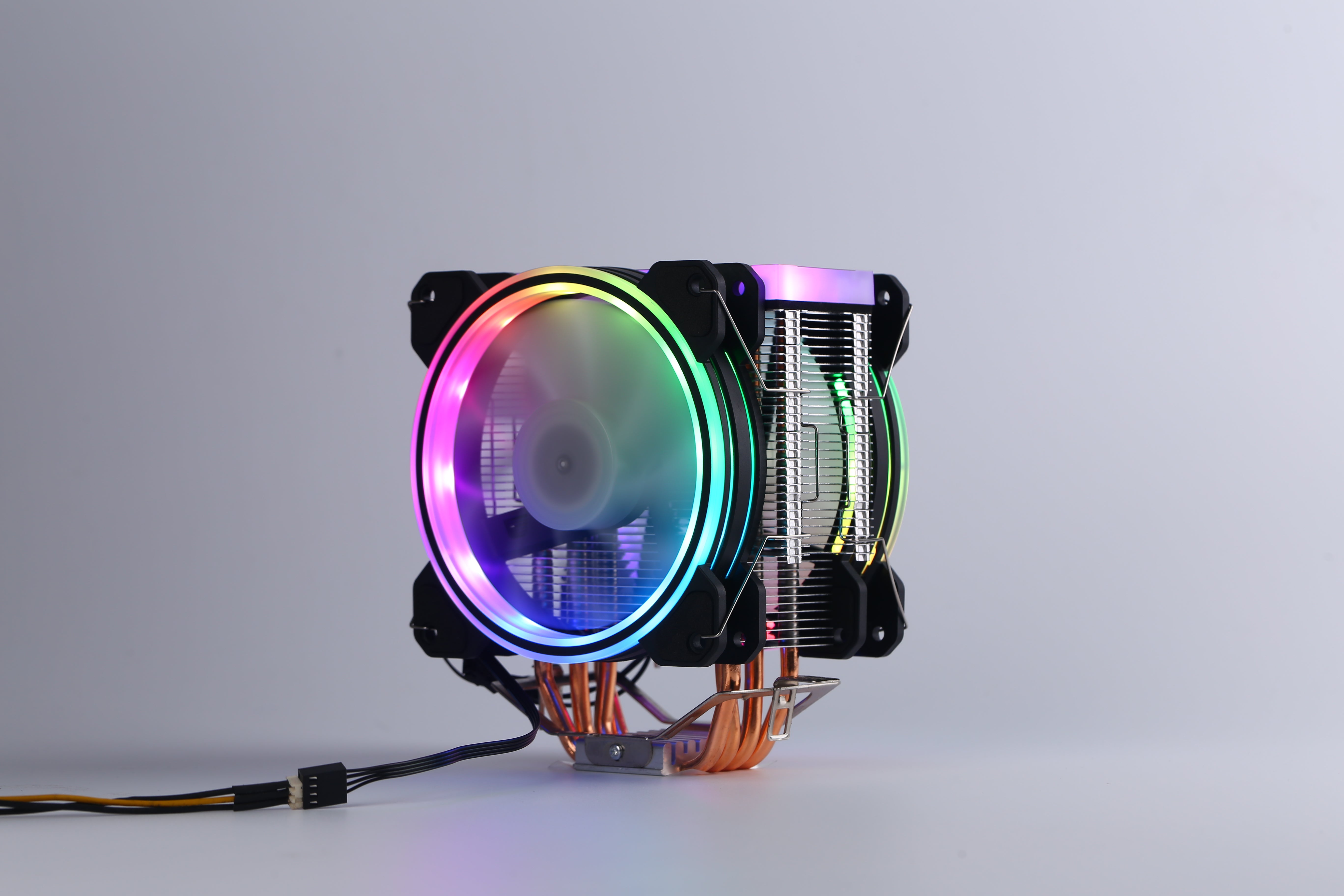 Zoko Ice-5 2x12cm Auto Rainbow Fanlı Rgb Led Board Kule Cpu Fan