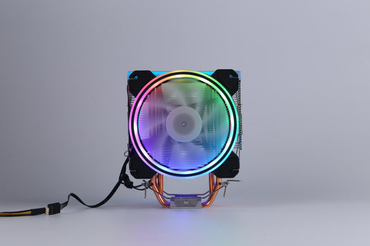 Zoko Ice-5 2x12cm Auto Rainbow Fanlı Rgb Led Board Kule Cpu Fan