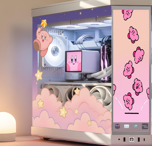 Kirby Waves Tema PC Kasa Sticker | Gaming PC İçin Özel Kasa Kaplaması | Bilgisayar Kasası İçin