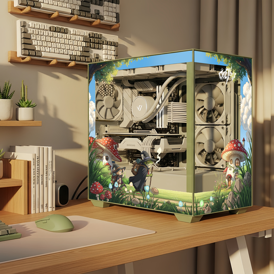 Mushpath Tema PC Kasa Sticker | Gaming PC İçin Özel Kasa Kaplaması | Bilgisayar Kasası İçin