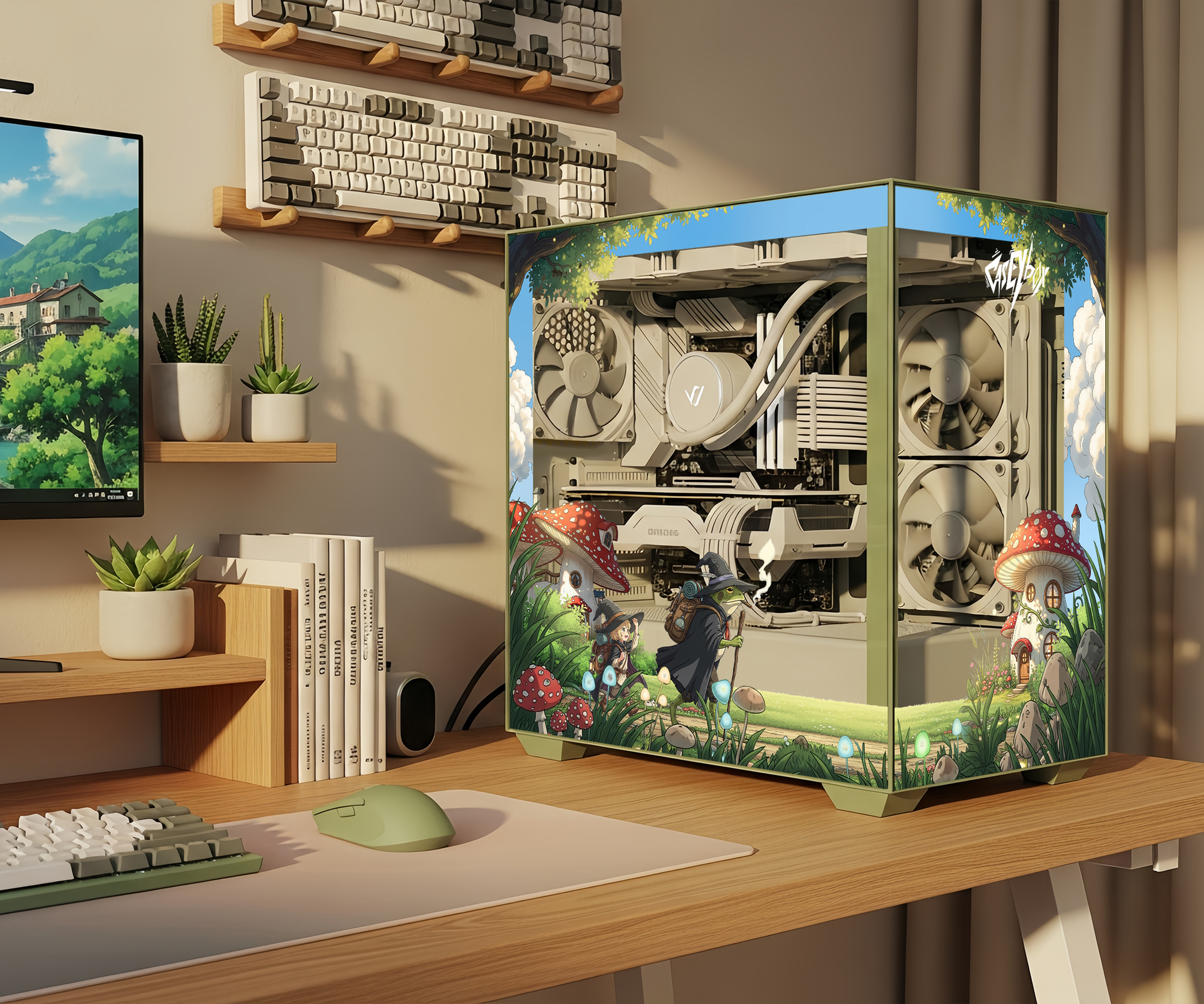 Mushpath Tema PC Kasa Sticker | Gaming PC İçin Özel Kasa Kaplaması | Bilgisayar Kasası İçin