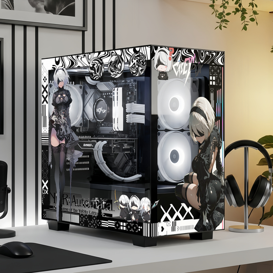 Nier: Automata PC Kasa Sticker | Gaming PC İçin Özel Kasa Kaplaması | Bilgisayar Kasası İçin