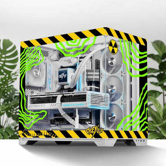 Radio Active Temalı PC Kasa Sticker | Gaming PC İçin Özel Kasa Kaplaması | Bilgisayar Kasası İçin