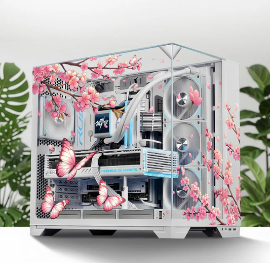 Sakura Tema PC Kasa Sticker | Gaming PC İçin Özel Kasa Kaplaması | Bilgisayar Kasası İçin