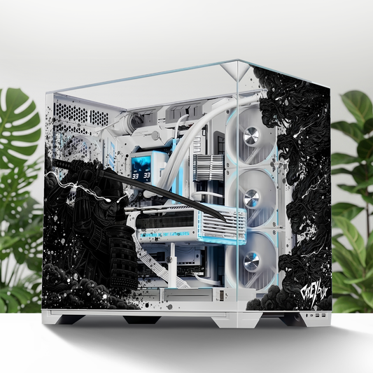 Dark Samurai Tema PC Kasa Sticker | Gaming PC İçin Özel Kasa Kaplaması | Bilgisayar Kasası İçin