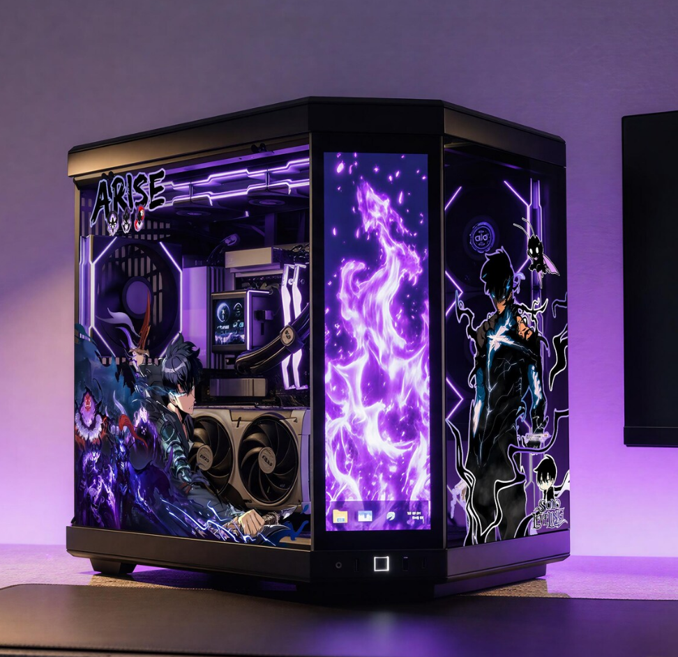 Solo Leveling Tema PC Kasa Sticker | Gaming PC İçin Özel Kasa Kaplaması | Bilgisayar Kasası İçin
