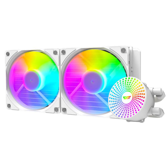 DF 240mm Beyaz Sıvı İşlemci Cpu Soğutucu DC240 (AMD İntel Destekli)