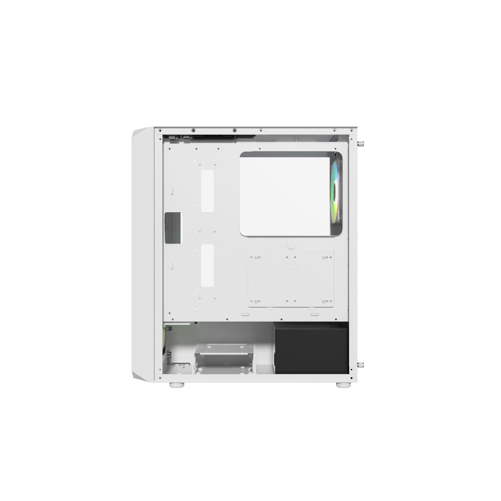 Zoko Chiko White 4x12 CM ARGB Fan Mesh Panel Temperli Cam Bilgisayar Kasası
