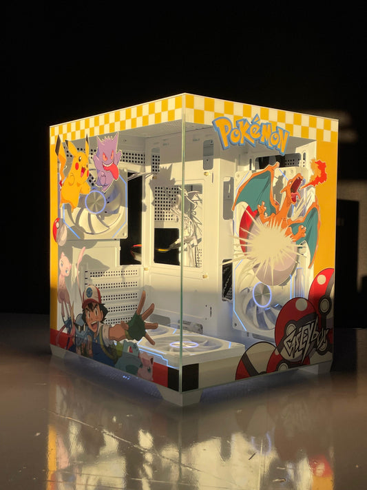Caseybox Pokemon Temalı Beyaz 5x12cm Argb Fanlı M.atx Akvaryum Kasa