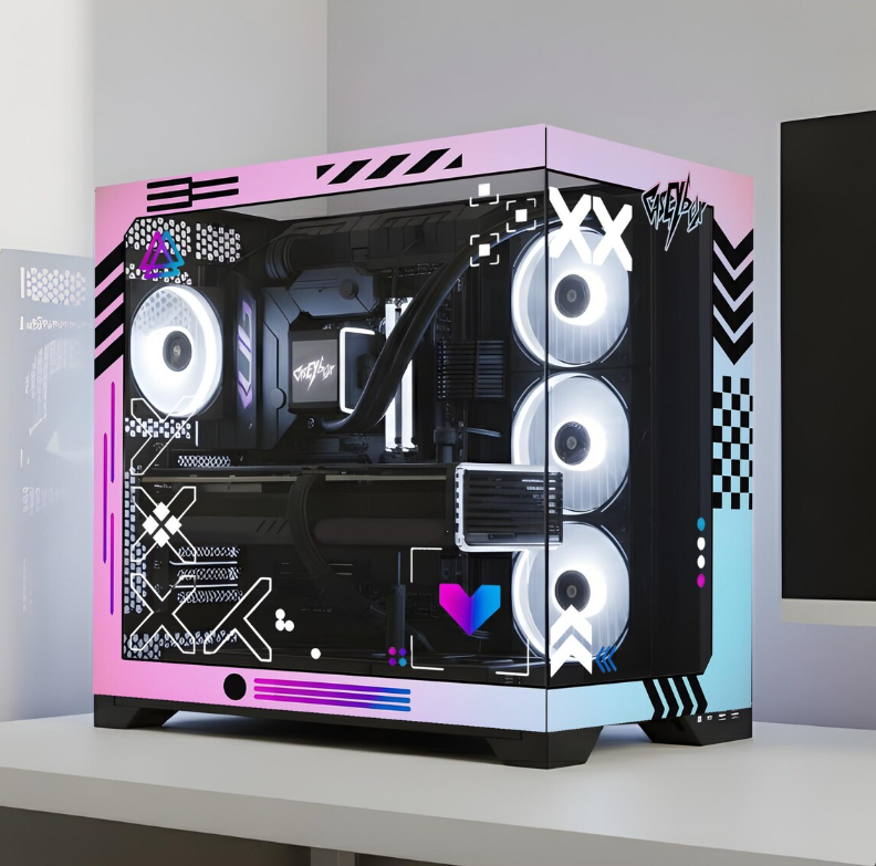 Aurora Drift Tema PC Kasa Sticker | Gaming PC İçin Özel Kasa Kaplaması | Bilgisayar Kasası İçin
