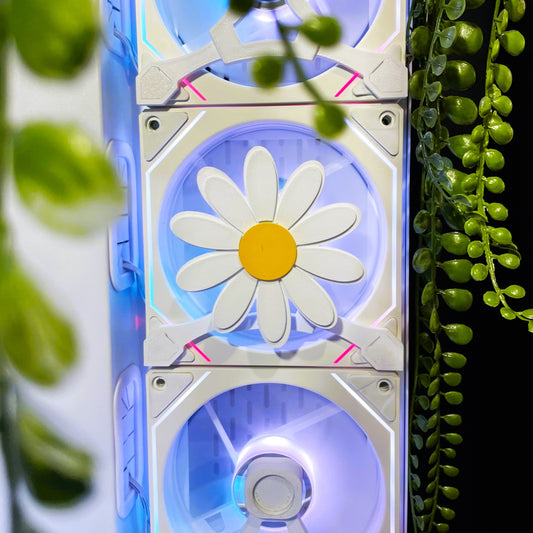 Papatya Mıknatıslı 120 mm Fan Kapağı – Oyuncu Pc Masaüstü Bilgisayar Kasa Aksesuarı - Gaming Pc