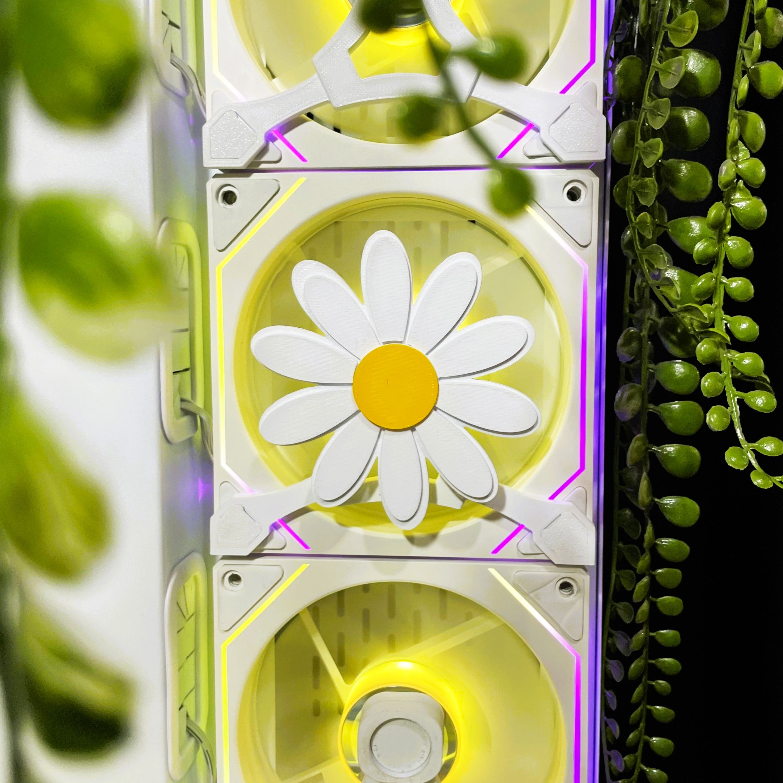 Papatya Mıknatıslı 120 mm Fan Kapağı – Oyuncu Pc Masaüstü Bilgisayar Kasa Aksesuarı - Gaming Pc