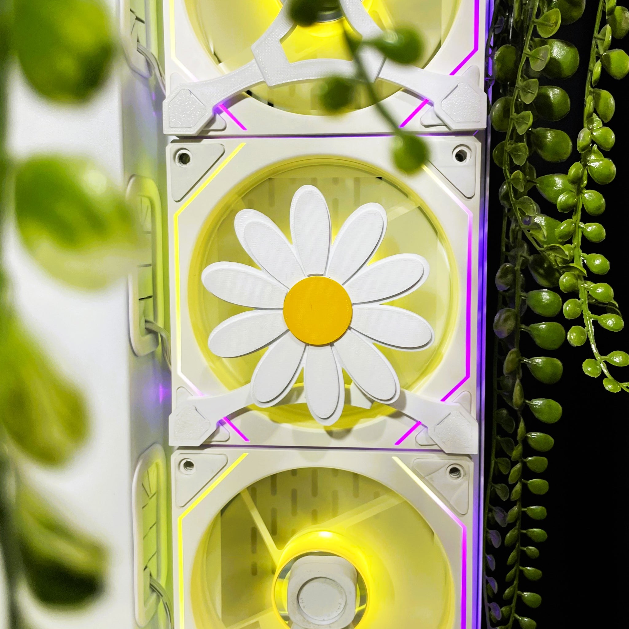 Papatya Mıknatıslı 120 mm Fan Kapağı – Oyuncu Pc Masaüstü Bilgisayar Kasa Aksesuarı - Gaming Pc