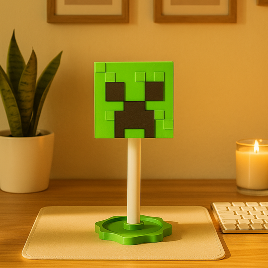 Minecraft Creeper Temalı Kulaklık Tutucu – Oyuncu Masası Aksesuarı | Gaming Setup Kulaklık Standı