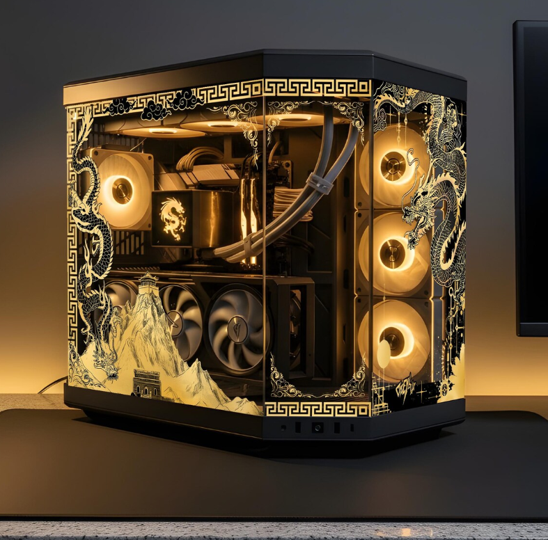 Dragon Tema PC Kasa Sticker | Gaming PC İçin Özel Kasa Kaplaması | Bilgisayar Kasası İçin