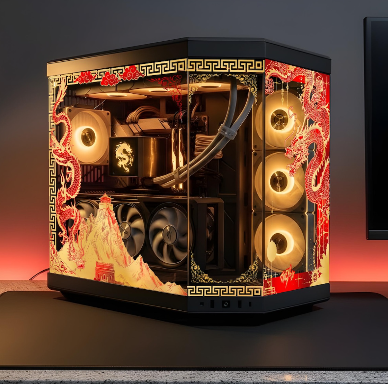 Dragon Tema PC Kasa Sticker | Gaming PC İçin Özel Kasa Kaplaması | Bilgisayar Kasası İçin