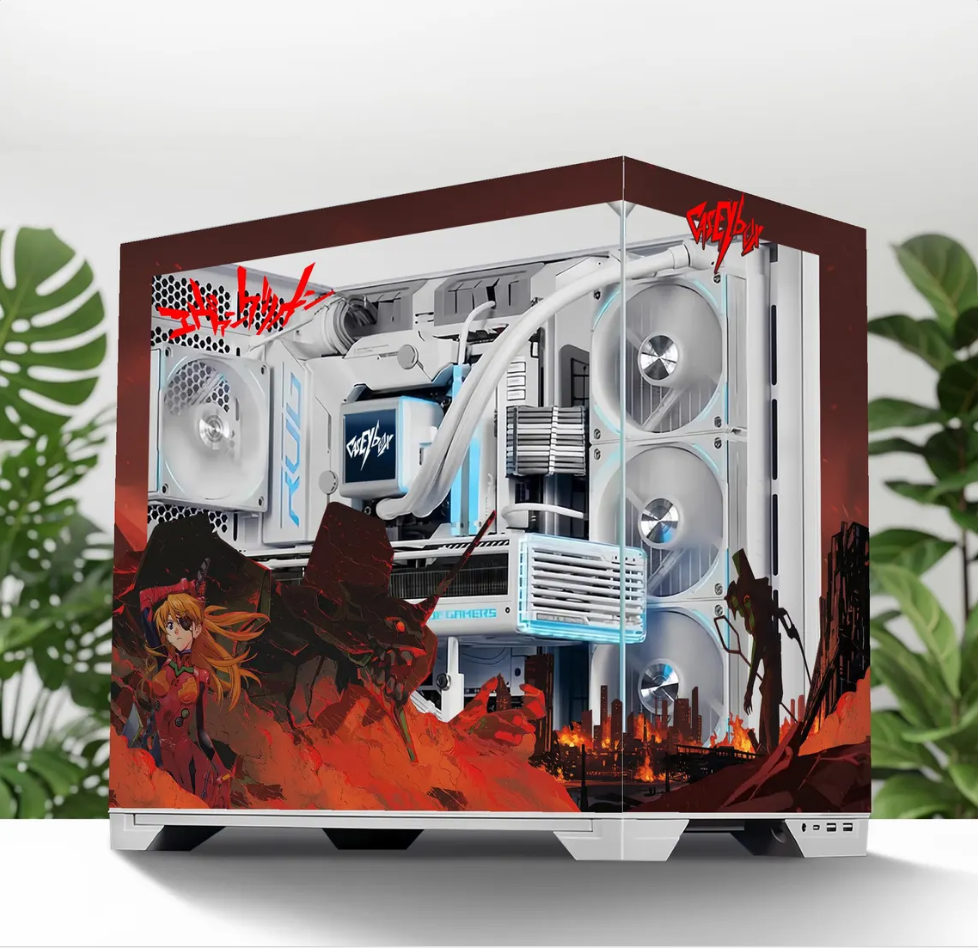 Evangelion Tema PC Kasa Sticker | Gaming PC İçin Özel Kasa Kaplaması | Bilgisayar Kasası İçin