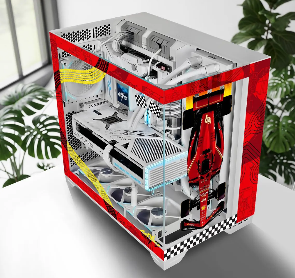 Formula F1 Tema PC Kasa Sticker | Gaming PC İçin Özel Kasa Kaplaması | Bilgisayar Kasası İçin