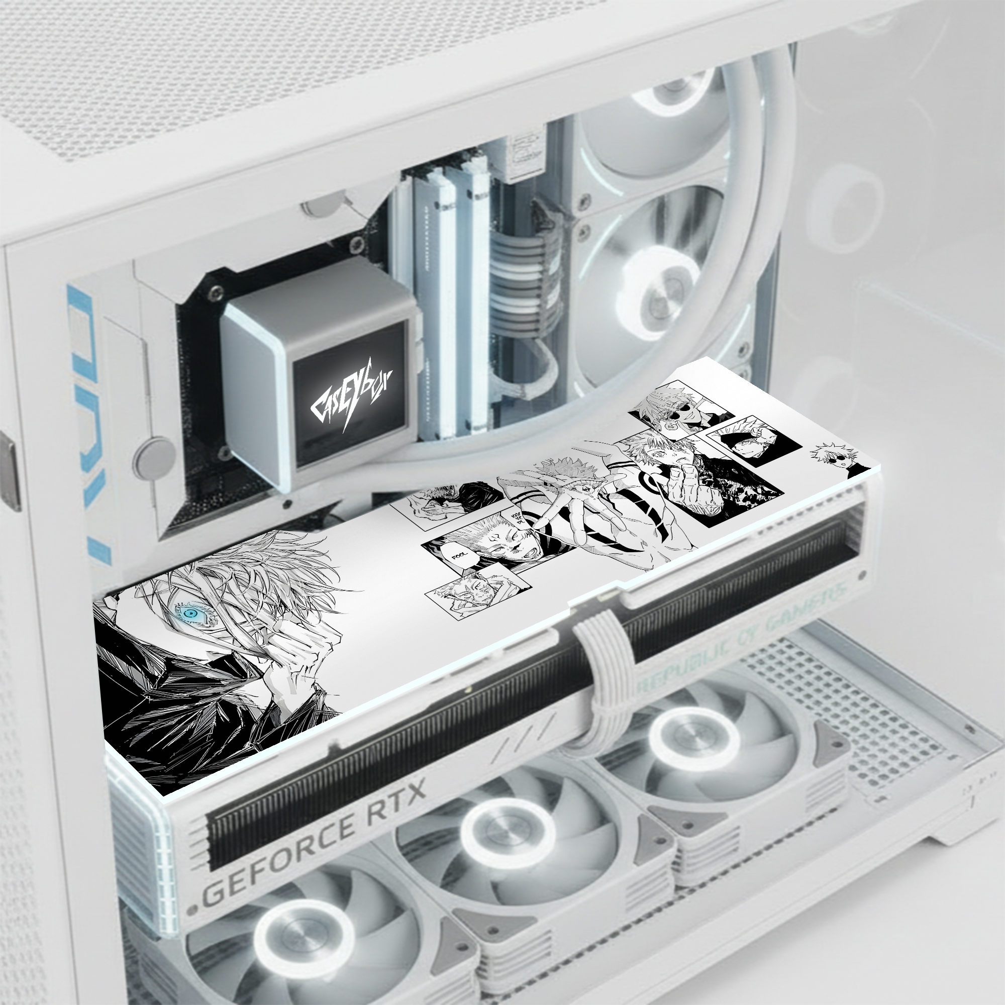 Gojo Satoru Temalı ARGB Aydınlatmalı Tüm Ekran Kartları ile Uyumlu GPU Backplate (Ekran Kartı Kapağı)