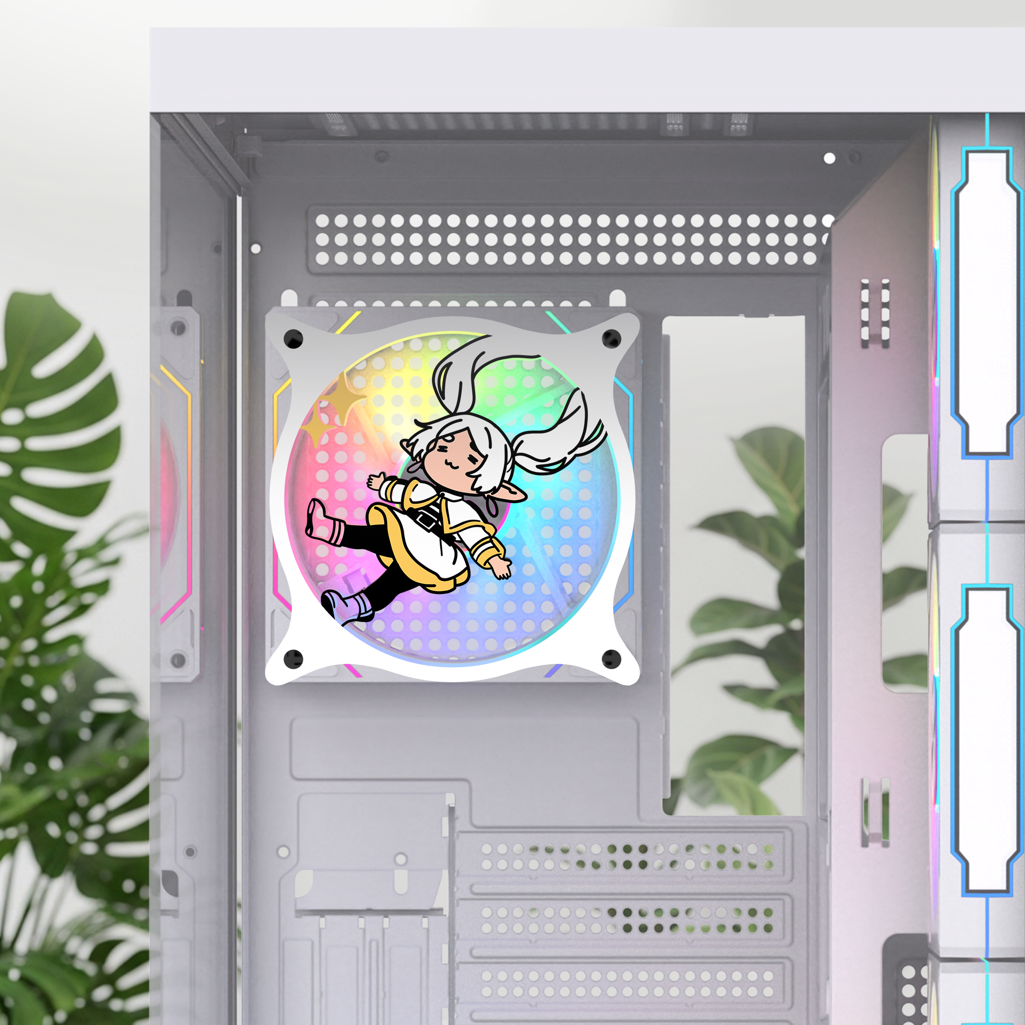 Frieren Fan Kapağı 240, 120mm – Oyuncu Pc Masaüstü Bilgisayar Kasa Aksesuarı - Gaming Pc