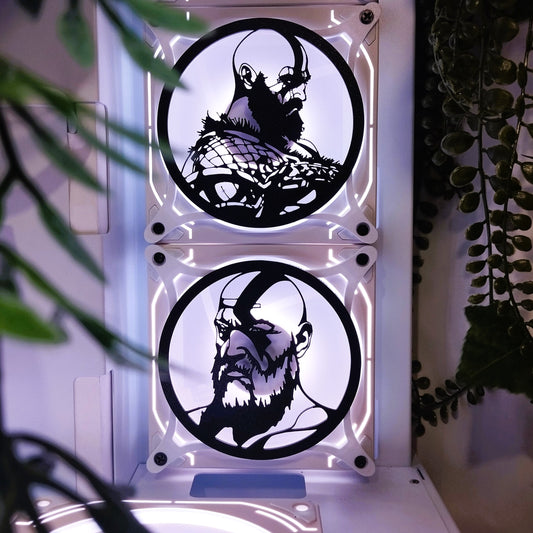 God Of War 120 mm Fan Kapağı – Oyuncu Pc Masaüstü Bilgisayar Kasa Aksesuarı - Gaming Pc