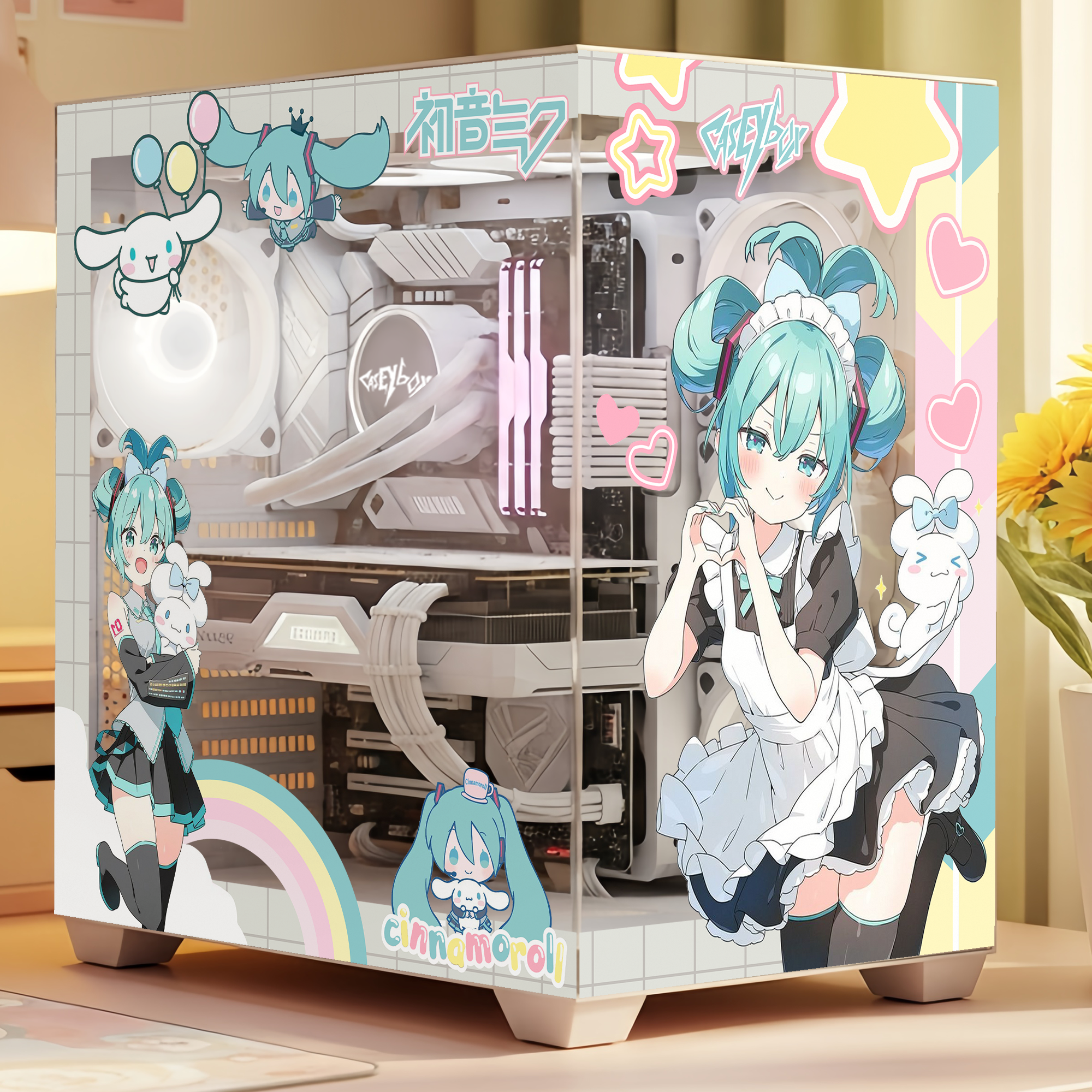 Hatsune Miku PC Kasa Sticker | Gaming PC İçin Özel Kasa Kaplaması | Bilgisayar Kasası İçin