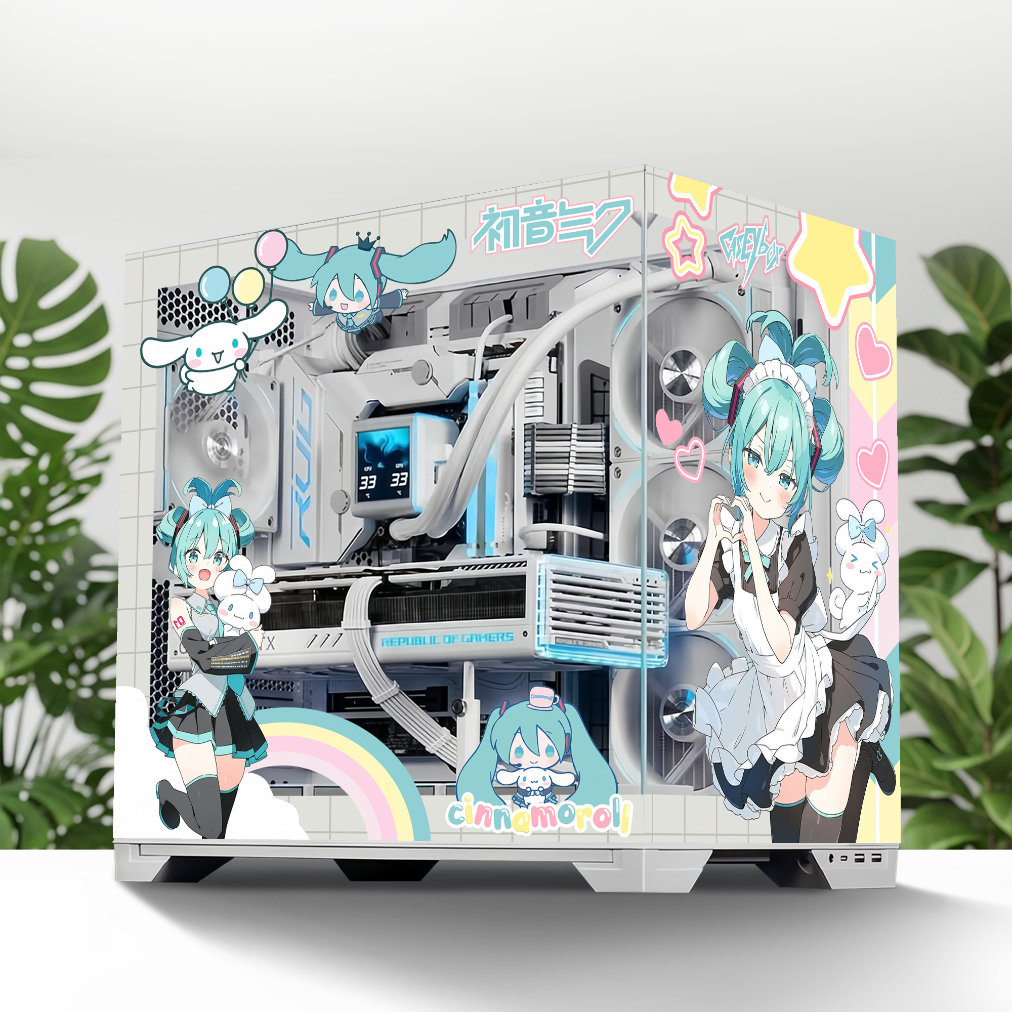 Hatsune Miku PC Kasa Sticker | Gaming PC İçin Özel Kasa Kaplaması | Bilgisayar Kasası İçin