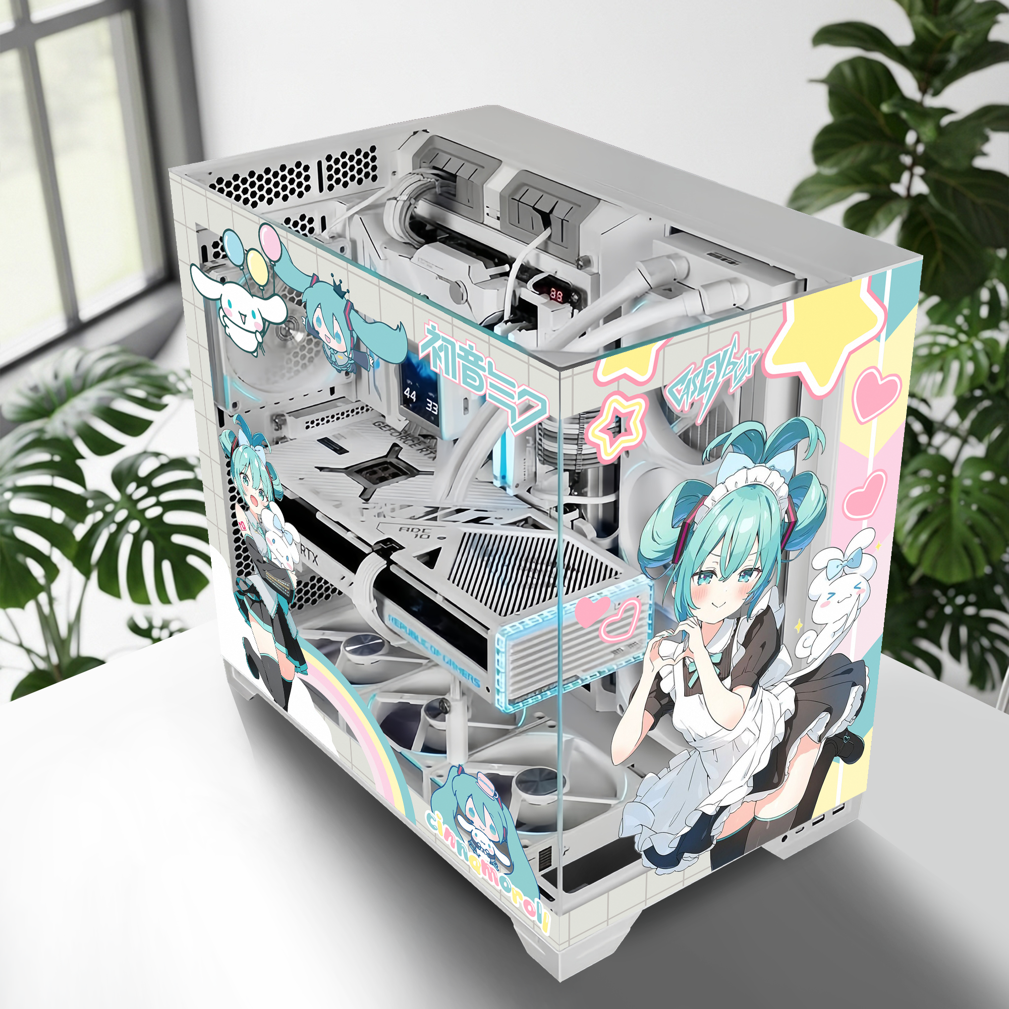 Hatsune Miku PC Kasa Sticker | Gaming PC İçin Özel Kasa Kaplaması | Bilgisayar Kasası İçin