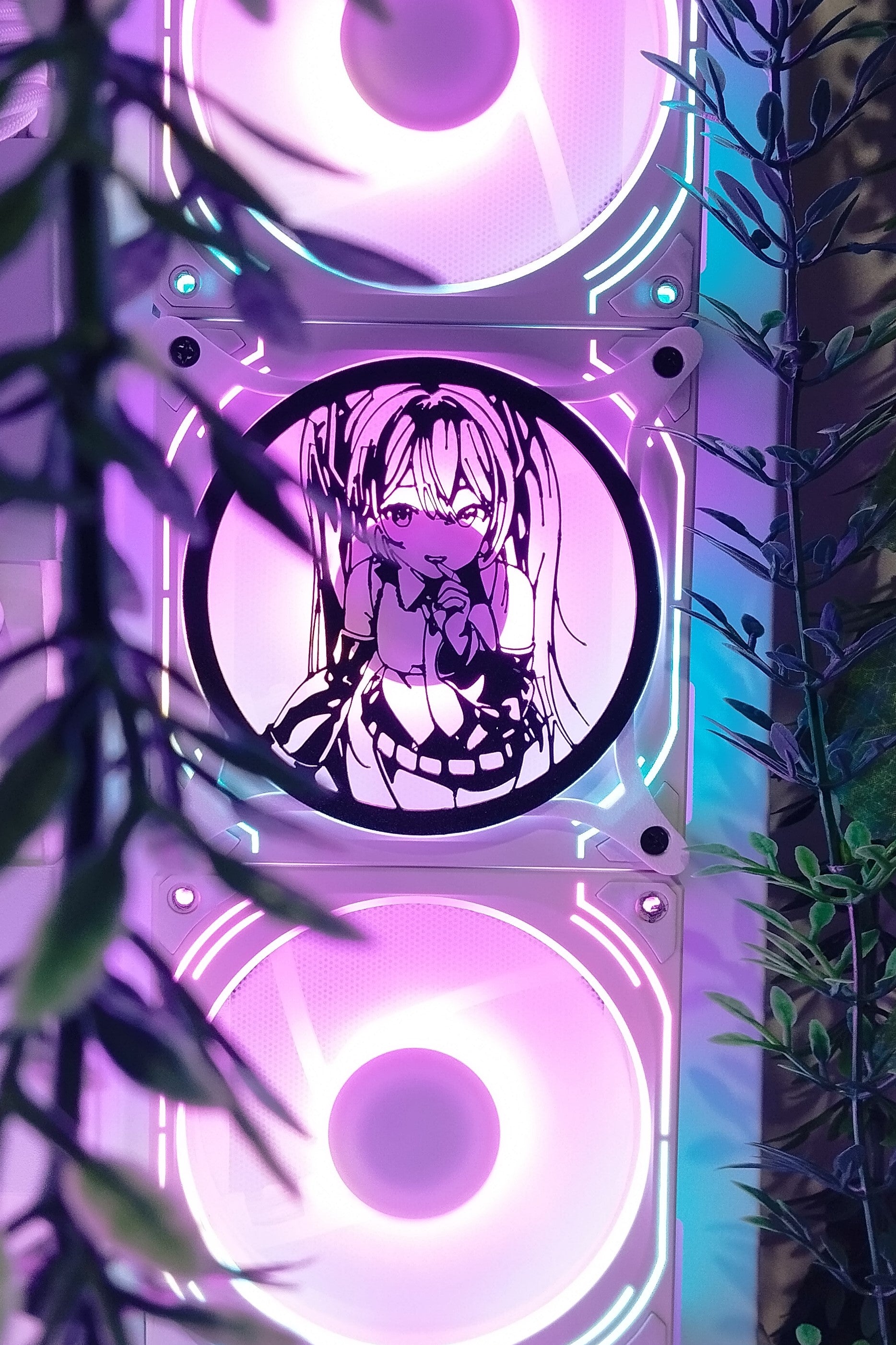 Hatsune Miku 240, 120 mm – Oyuncu Pc Masaüstü Bilgisayar Kasa Aksesuarı - Gaming Pc