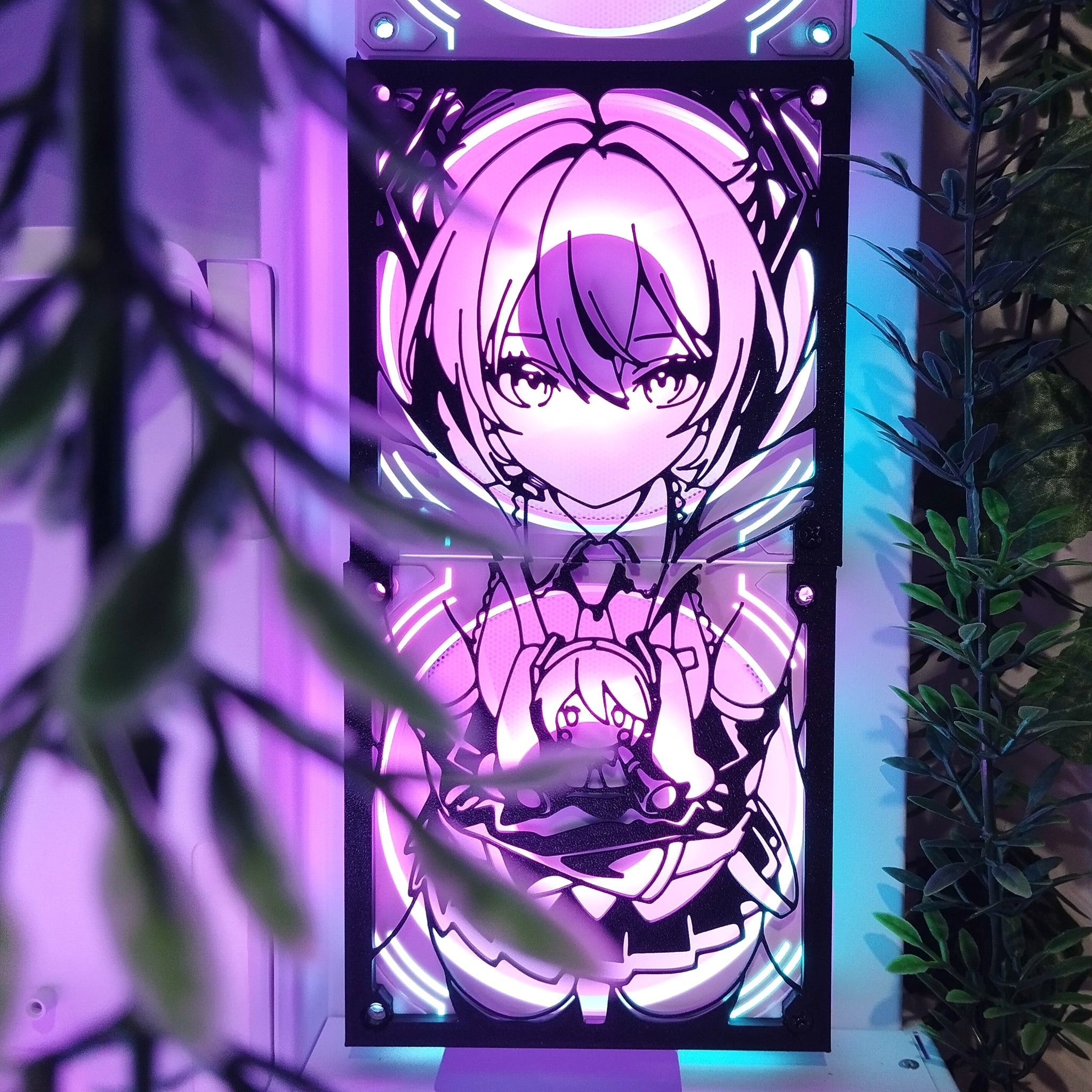 Hatsune Miku 240, 120 mm – Oyuncu Pc Masaüstü Bilgisayar Kasa Aksesuarı - Gaming Pc