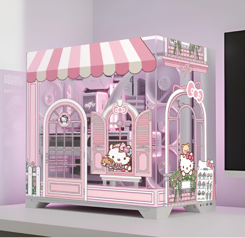 Hello Kitty PC Kasa Sticker | Gaming PC İçin Özel Kasa Kaplaması | Bilgisayar Kasası İçin