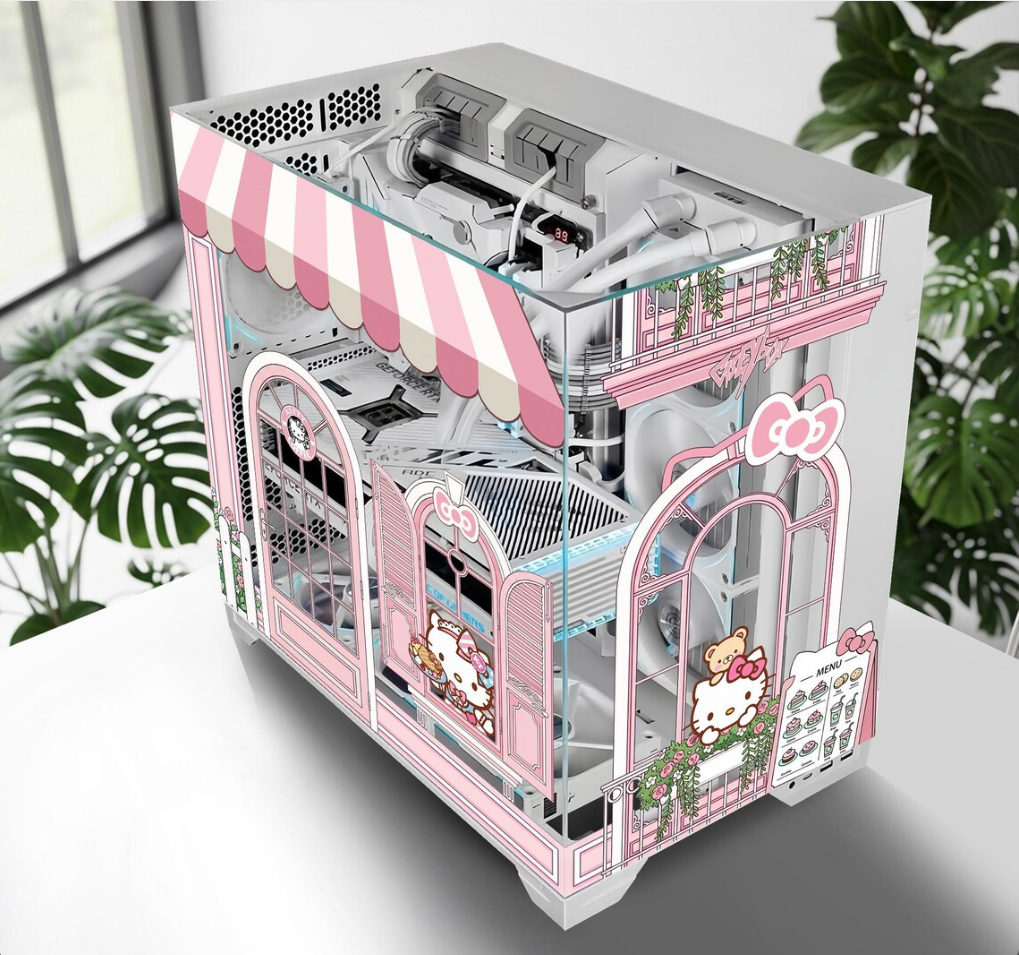 Hello Kitty PC Kasa Sticker | Gaming PC İçin Özel Kasa Kaplaması | Bilgisayar Kasası İçin