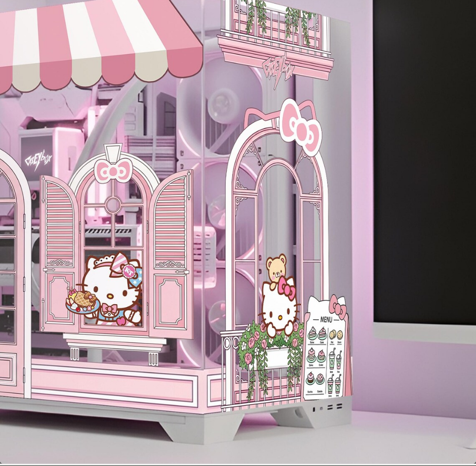 Hello Kitty PC Kasa Sticker | Gaming PC İçin Özel Kasa Kaplaması | Bilgisayar Kasası İçin