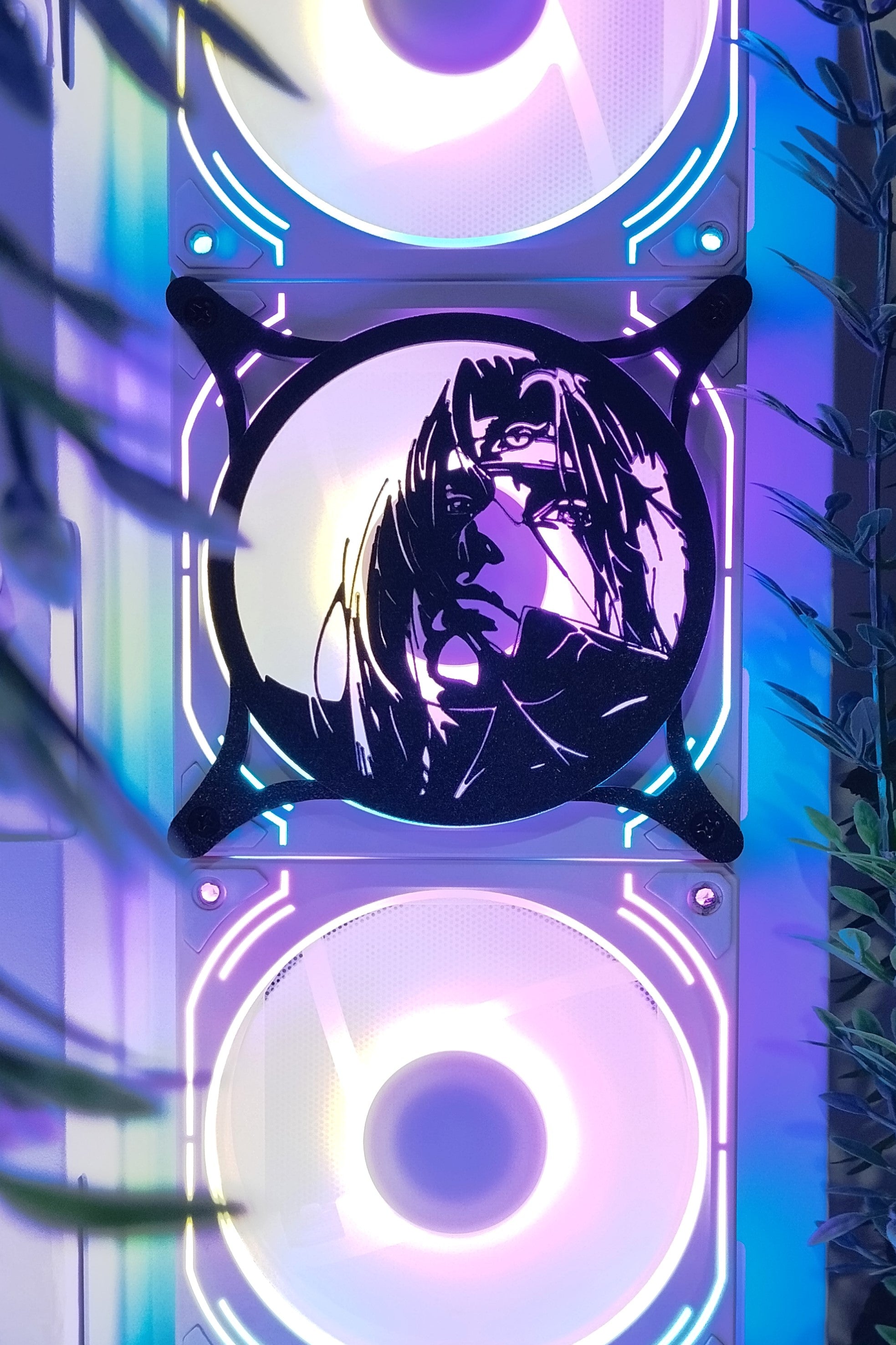 Naruto Itachi Uchiha  120 mm Fan Kapağı – Oyuncu Pc Masaüstü Bilgisayar Kasa Aksesuarı - Gaming Pc