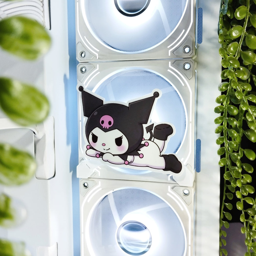 Kuromi Mıknatıslı Fan Kapağı – Oyuncu Pc Masaüstü Bilgisayar Kasa Aksesuarı - Gaming Pc