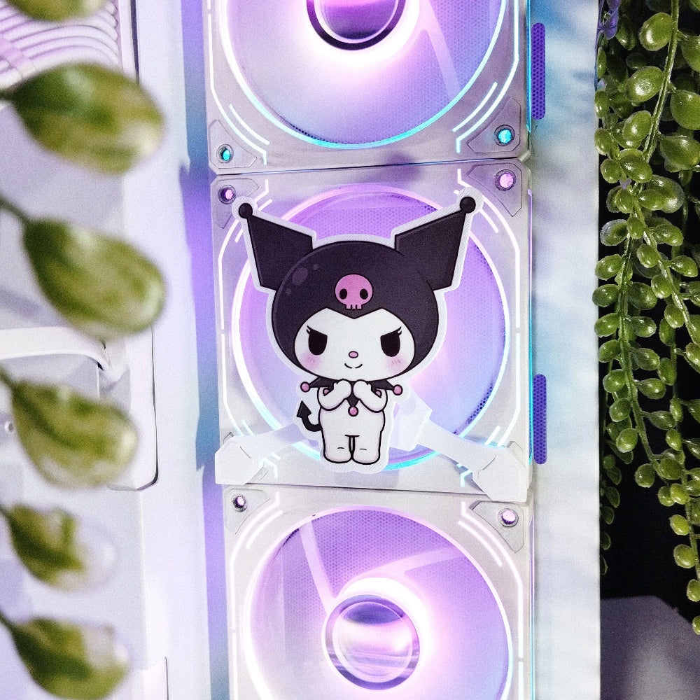 Kuromi Mıknatıslı Fan Kapağı – Oyuncu Pc Masaüstü Bilgisayar Kasa Aksesuarı - Gaming Pc