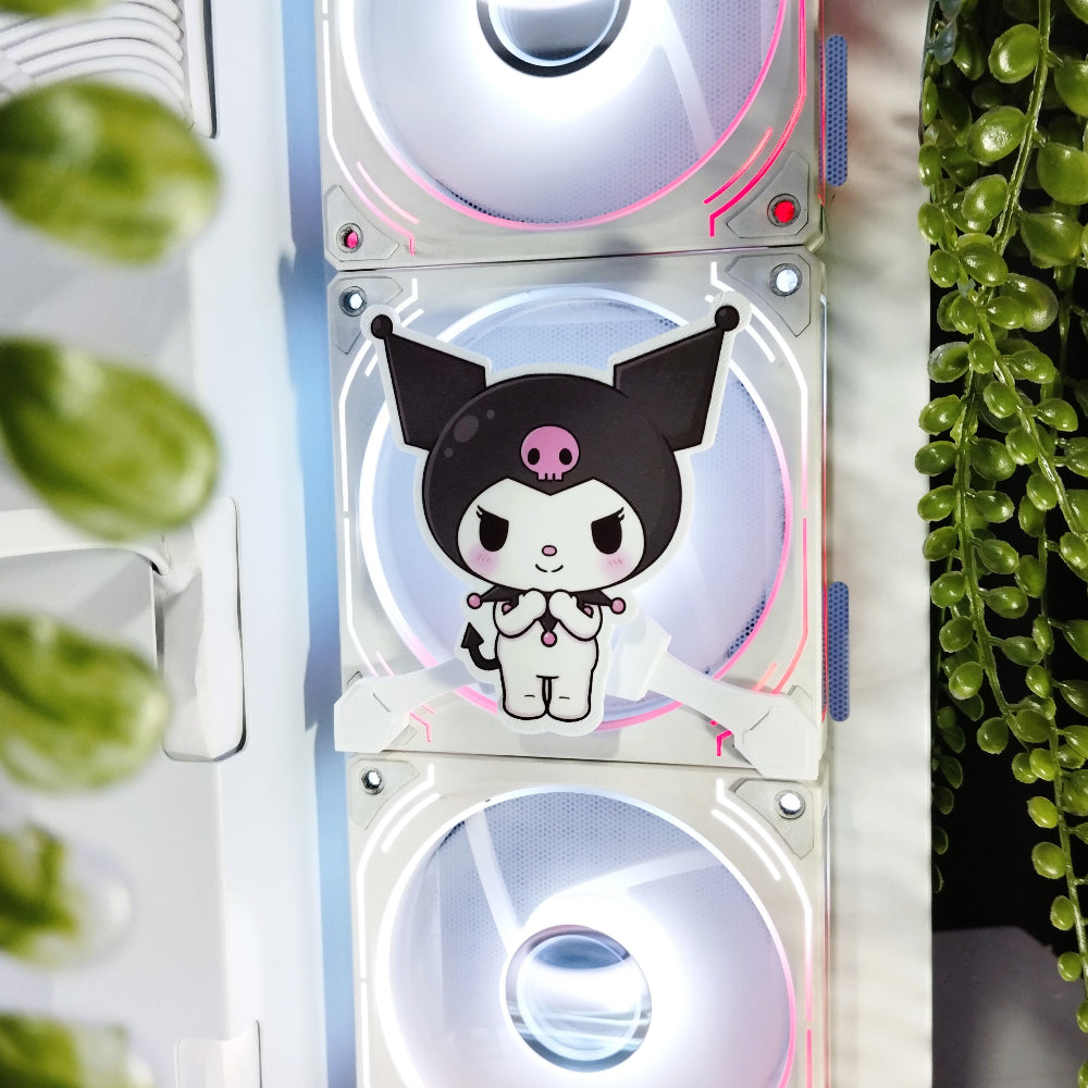 Kuromi Mıknatıslı Fan Kapağı – Oyuncu Pc Masaüstü Bilgisayar Kasa Aksesuarı - Gaming Pc