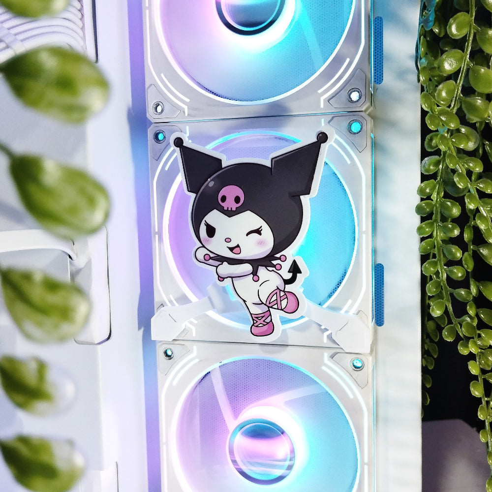 Kuromi Mıknatıslı Fan Kapağı – Oyuncu Pc Masaüstü Bilgisayar Kasa Aksesuarı - Gaming Pc
