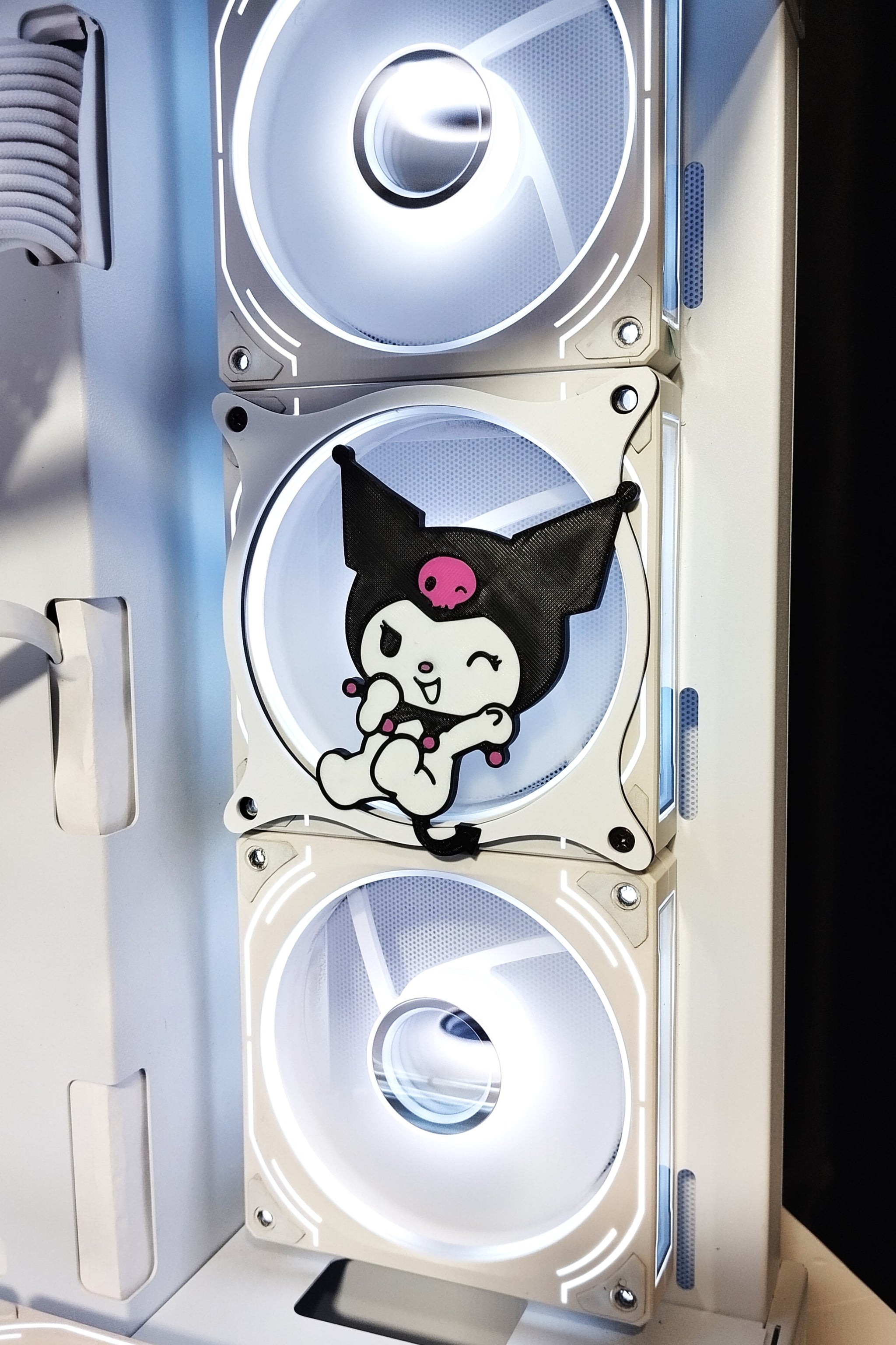 Kuromi Fan Kapağı 120 mm – Oyuncu Pc Masaüstü Bilgisayar Kasa Aksesuarı - Gaming Pc