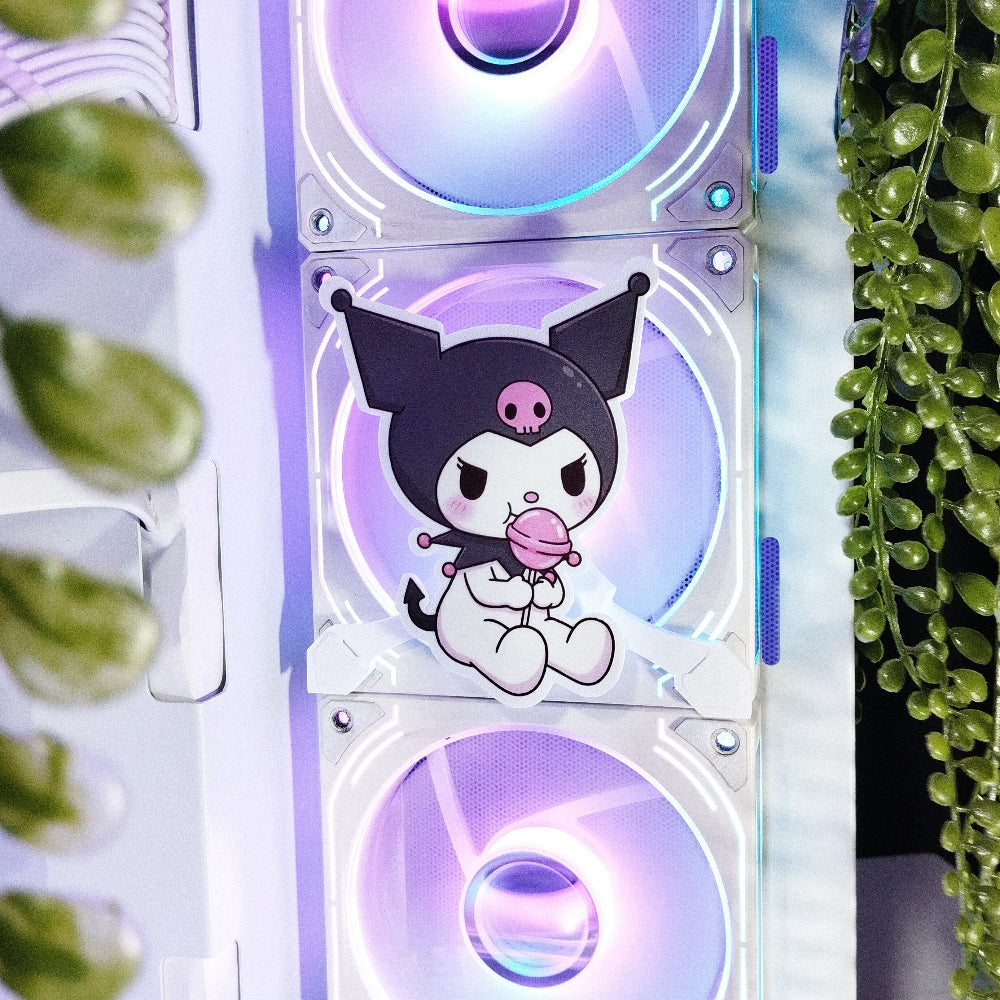 Kuromi Mıknatıslı Fan Kapağı – Oyuncu Pc Masaüstü Bilgisayar Kasa Aksesuarı - Gaming Pc