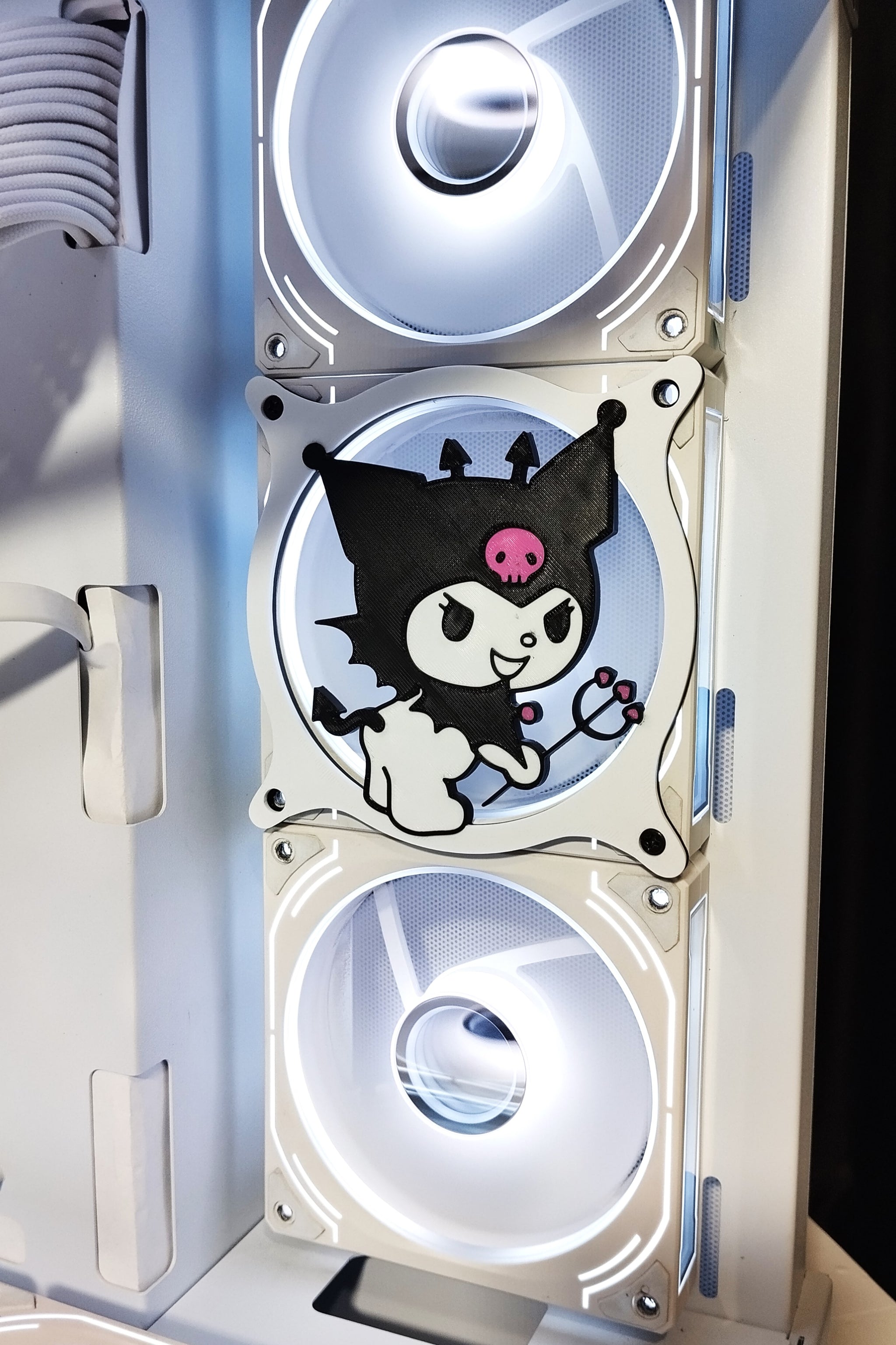 Kuromi Fan Kapağı 120 mm – Oyuncu Pc Masaüstü Bilgisayar Kasa Aksesuarı - Gaming Pc