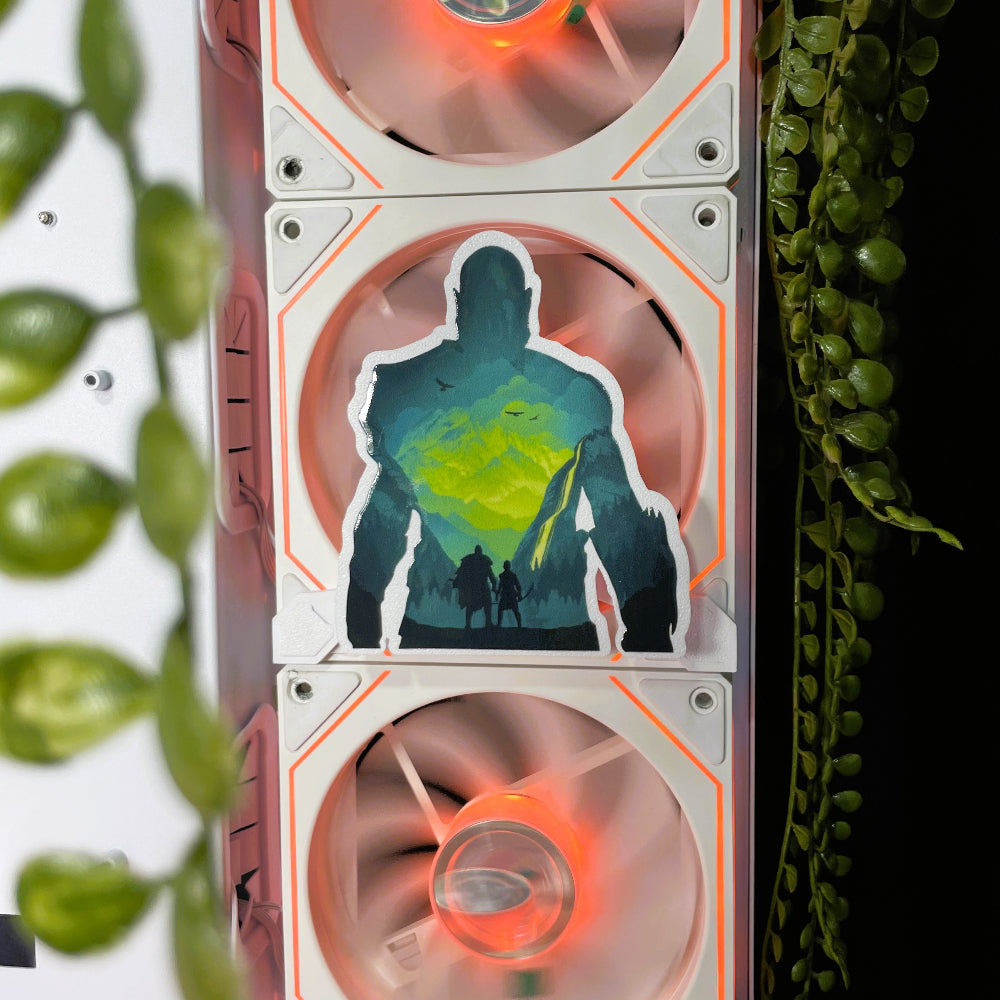 God Of War Mıknatıslı Fan Kapağı – Oyuncu Pc Masaüstü Bilgisayar Kasa Aksesuarı - Gaming Pc