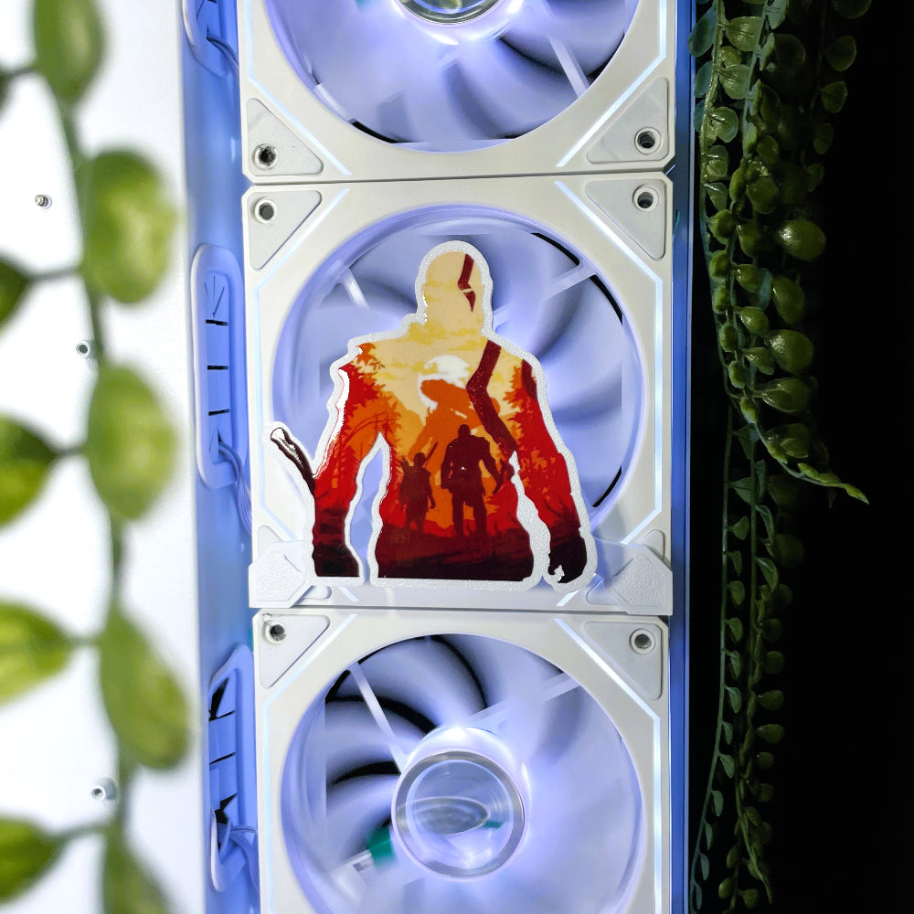 God Of War Mıknatıslı Fan Kapağı – Oyuncu Pc Masaüstü Bilgisayar Kasa Aksesuarı - Gaming Pc