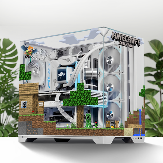 Minecraft PC Kasa Sticker | Gaming PC İçin Özel Kasa Kaplaması | Bilgisayar Kasası İçin