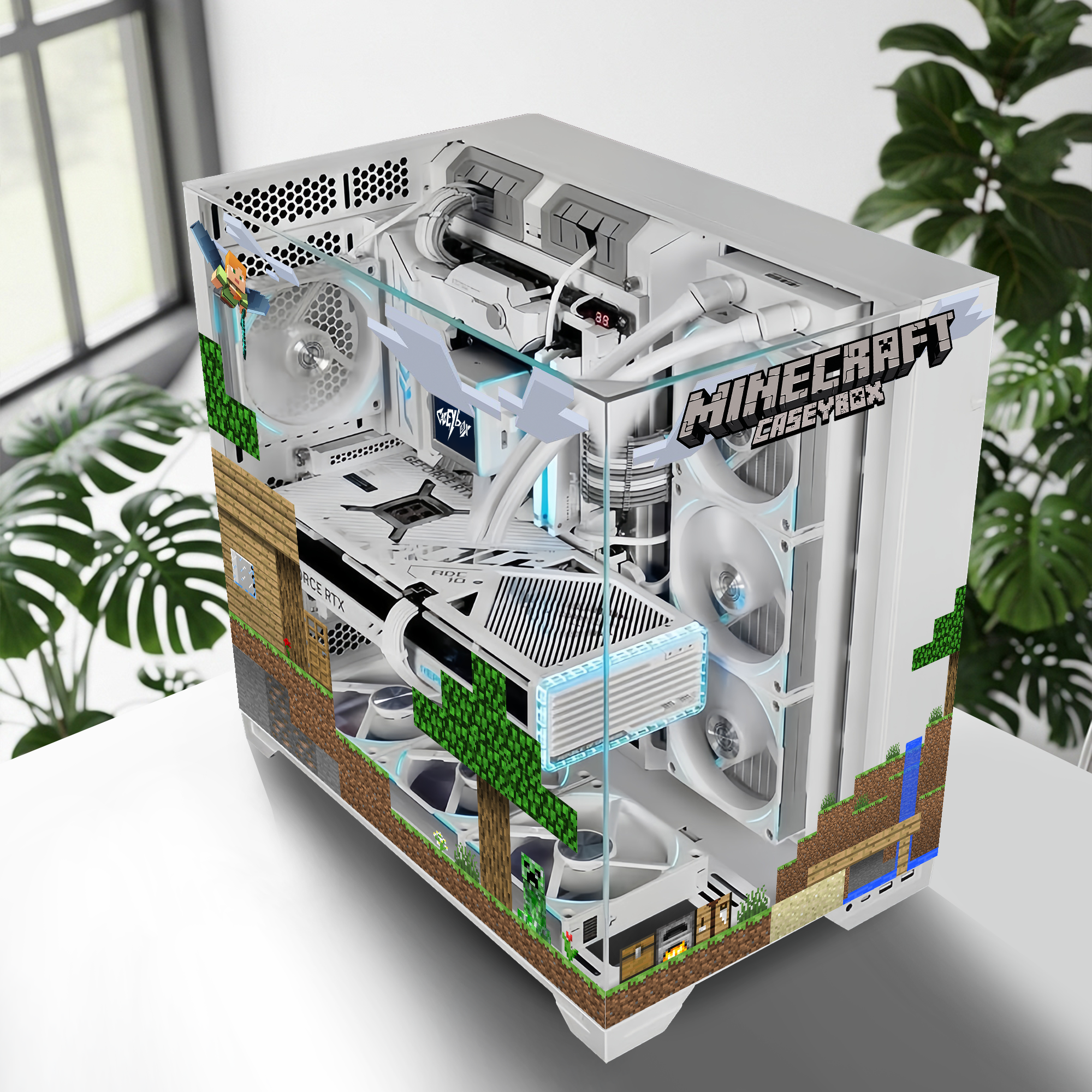 Minecraft PC Kasa Sticker | Gaming PC İçin Özel Kasa Kaplaması | Bilgisayar Kasası İçin