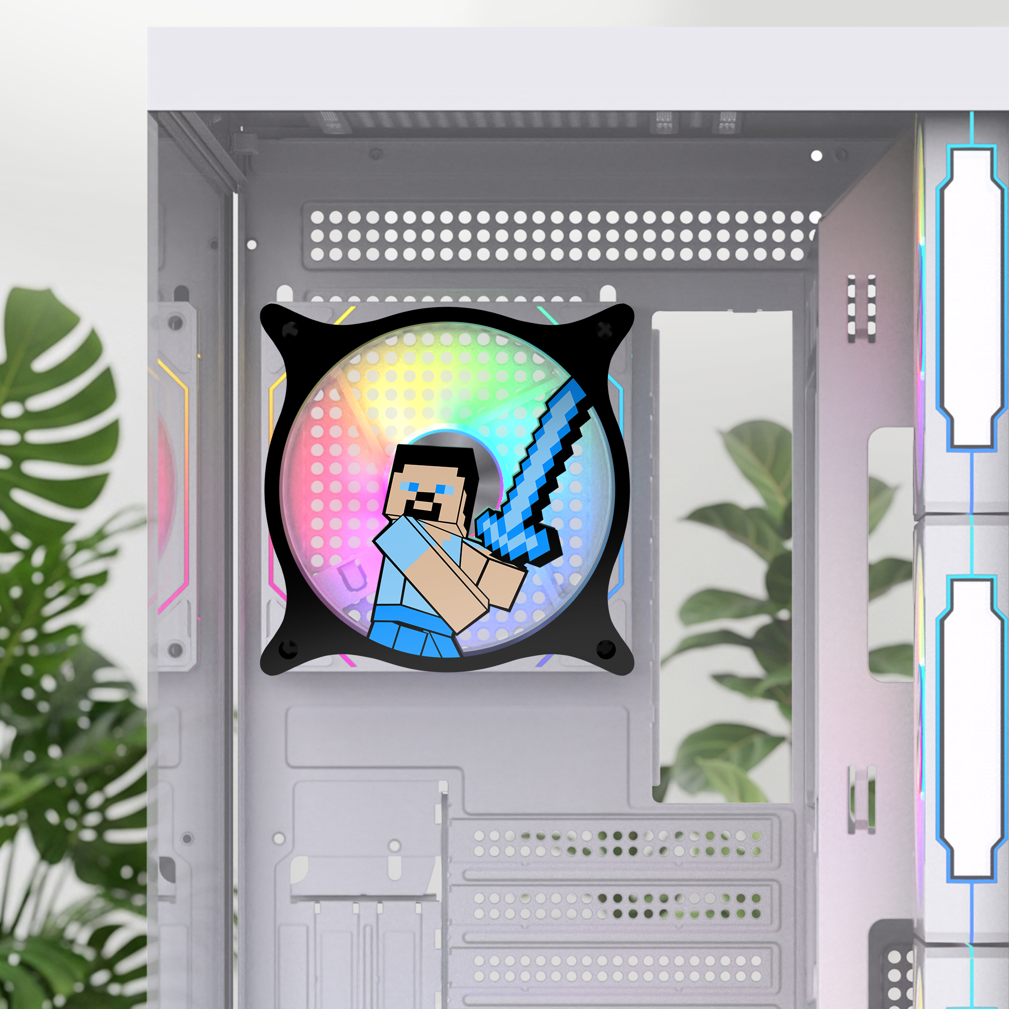 Minecraft Fan Kapağı 360, 240, 120mm – Oyuncu Pc Masaüstü Bilgisayar Kasa Aksesuarı - Gaming Pc