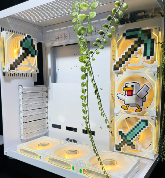 Minecraft Mıknatıslı Fan Kapağı – Oyuncu Pc Masaüstü Bilgisayar Kasa Aksesuarı - Gaming Pc
