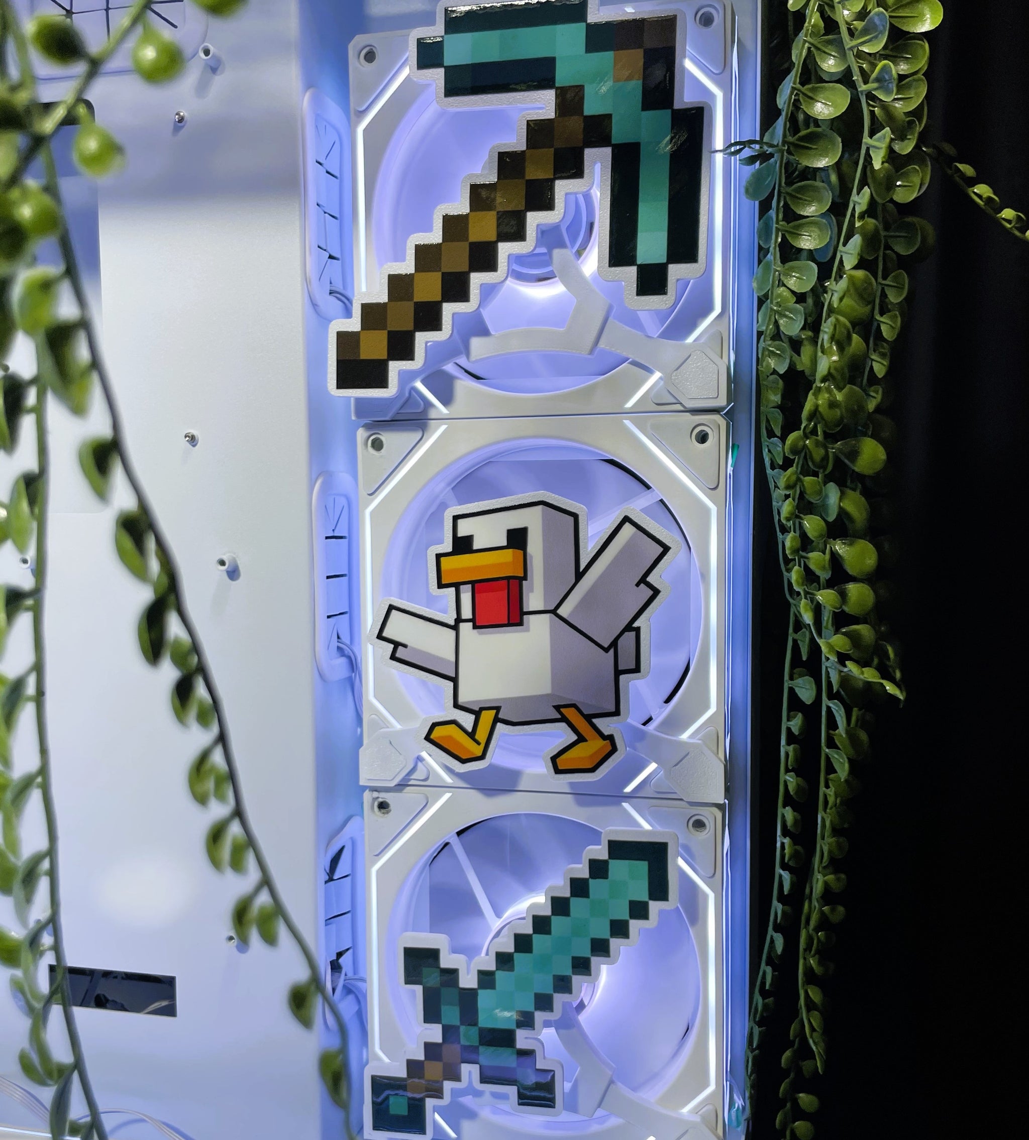Minecraft Mıknatıslı Fan Kapağı – Oyuncu Pc Masaüstü Bilgisayar Kasa Aksesuarı - Gaming Pc