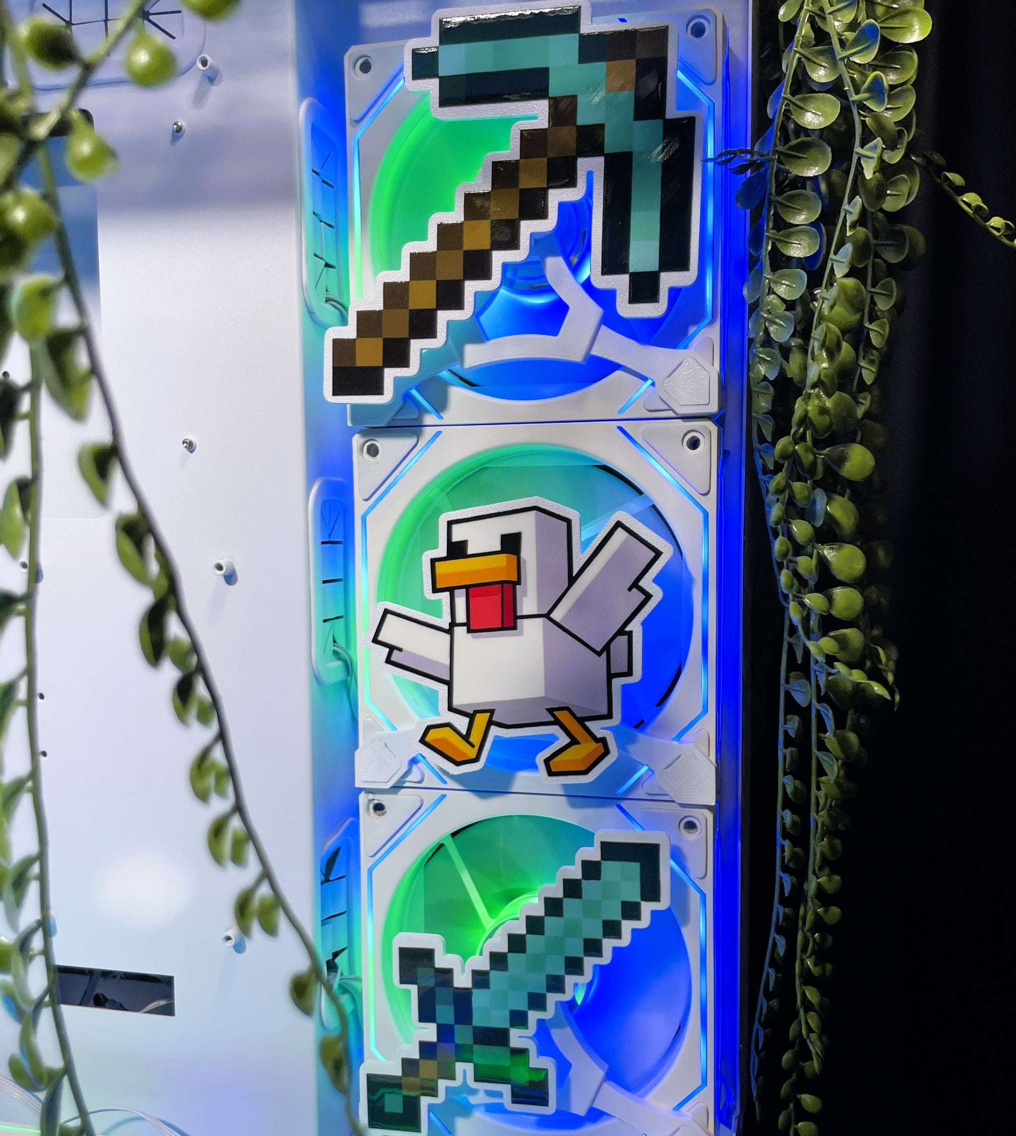 Minecraft Mıknatıslı Fan Kapağı – Oyuncu Pc Masaüstü Bilgisayar Kasa Aksesuarı - Gaming Pc
